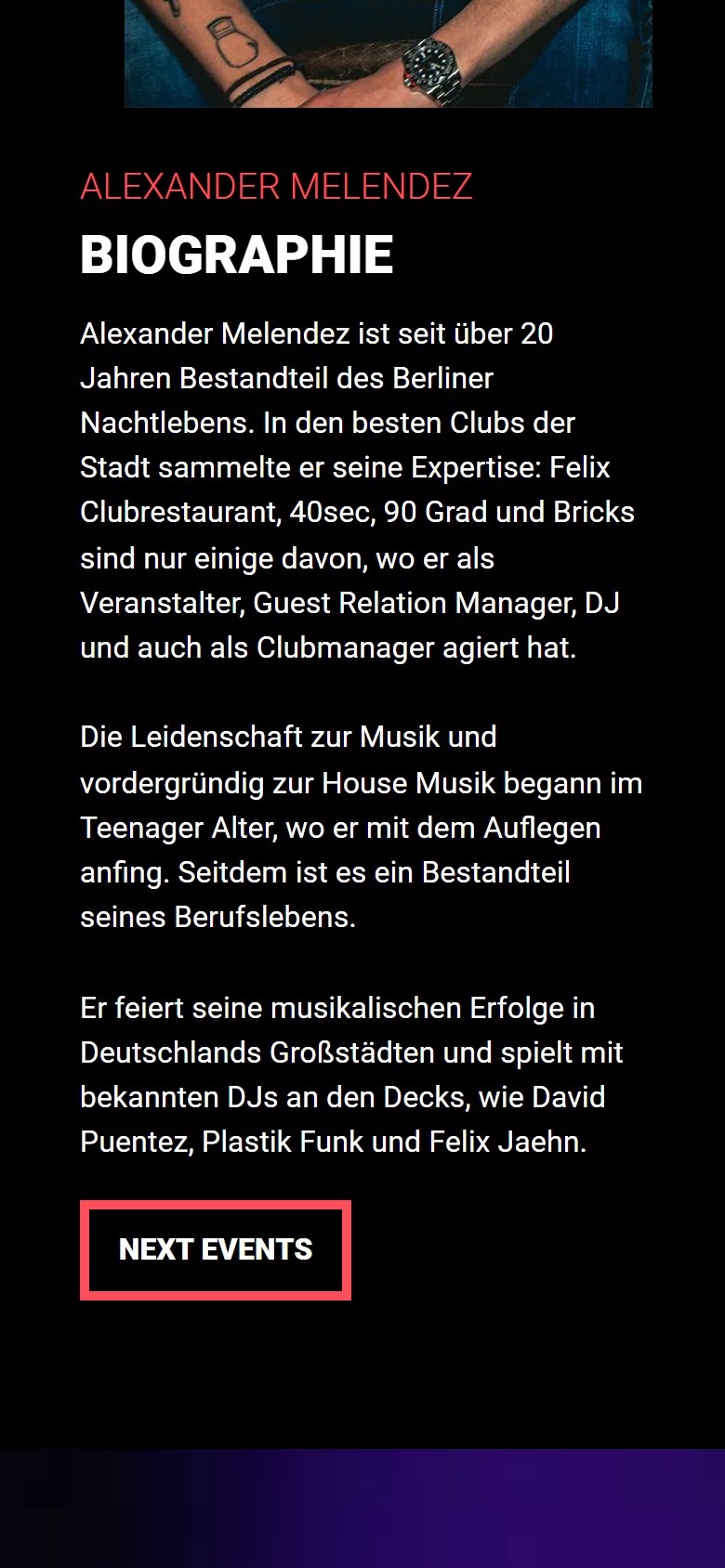 Website von Alexander Melendez – Handyansicht: ALEXANDER MELENDEZ OFFICIAL