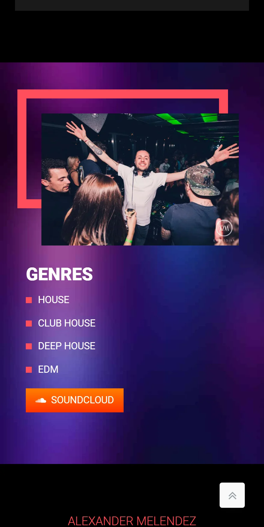 Website von Alexander Melendez – Handyansicht: GENRES