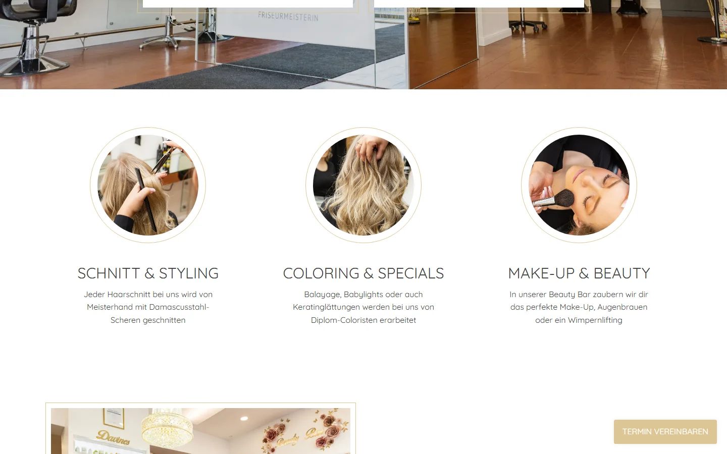 Website von Aylin Aksu – Desktopansicht: SCHNITT & STYLING