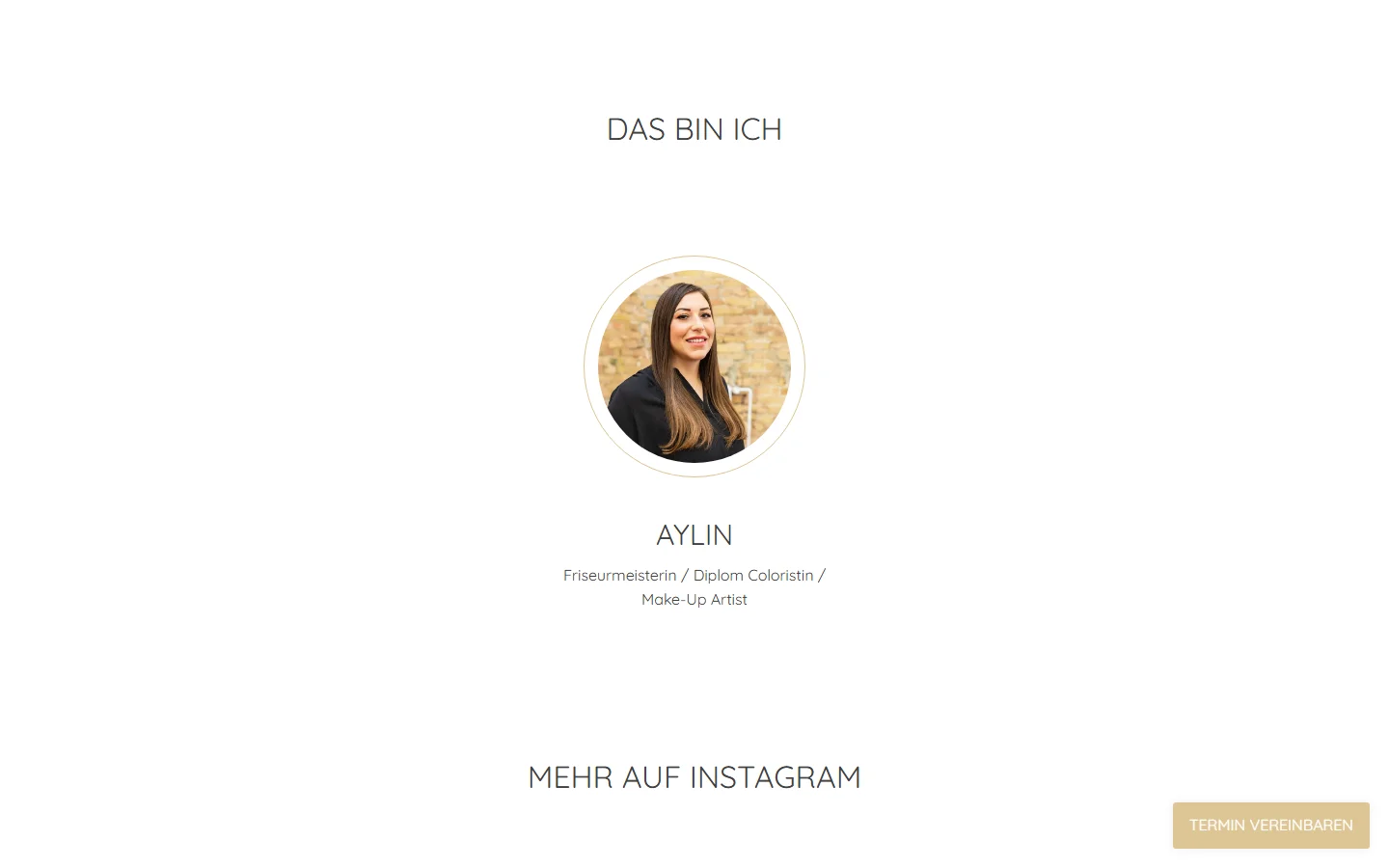 Website von Aylin Aksu – Desktopansicht: AYLIN