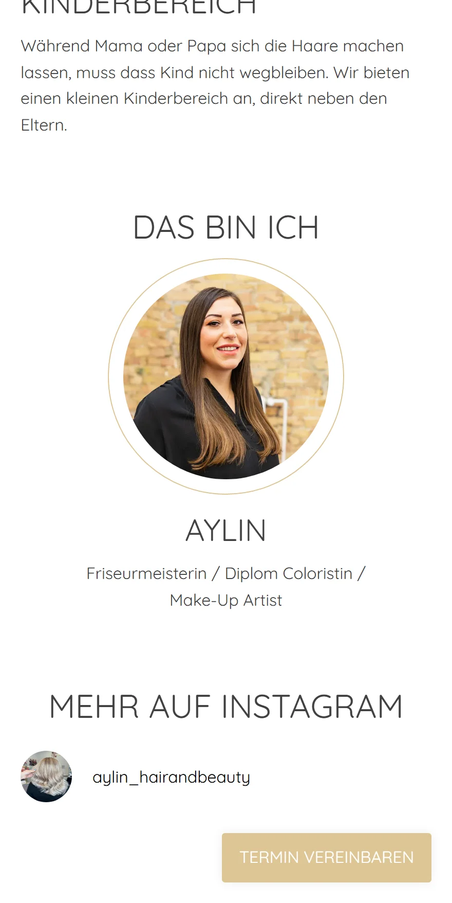 Website von Aylin Aksu – Handyansicht: AYLIN