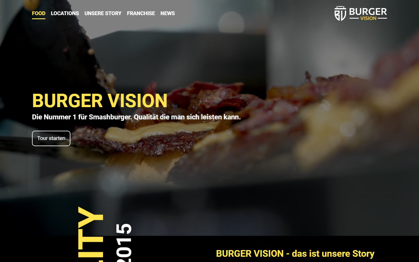 Website von BURGER VISION – Desktopansicht: BURGER VISION Deutschland