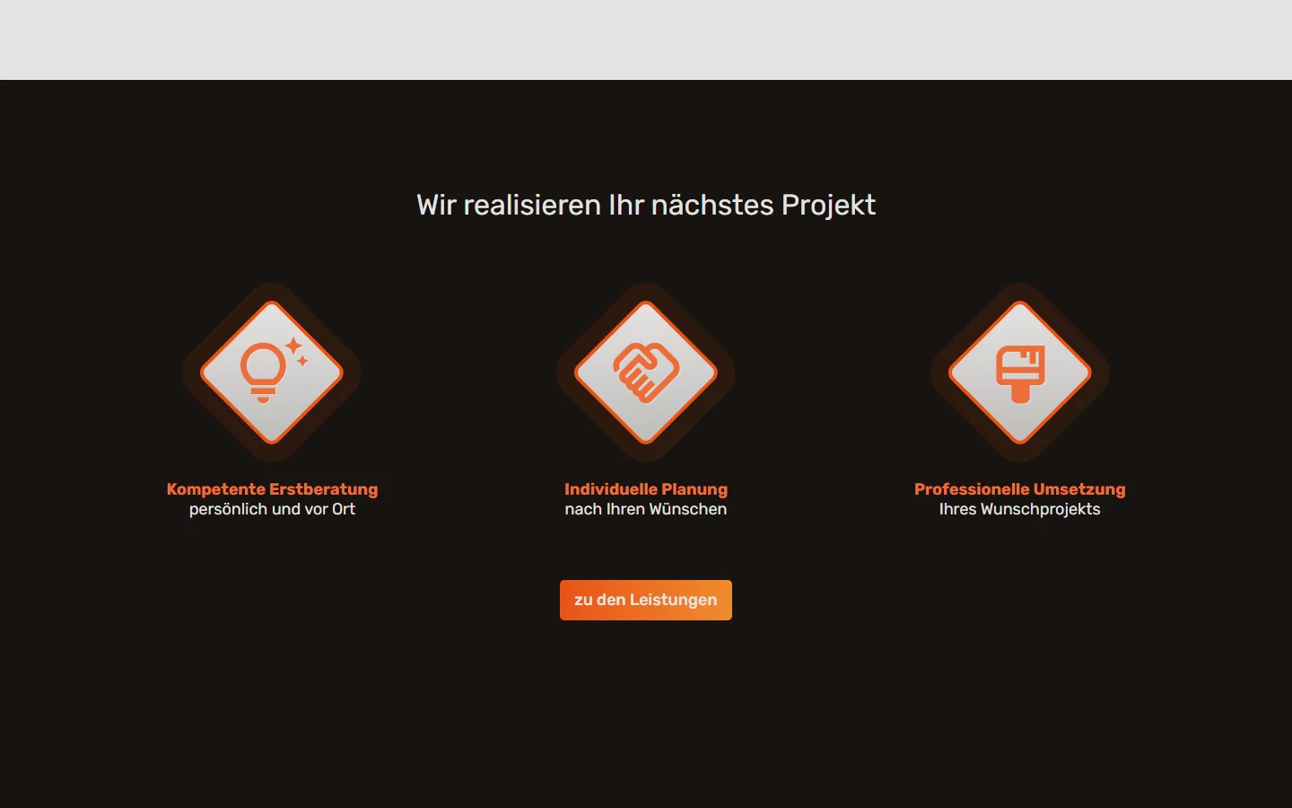 Website von Der Fliesenleger Berlin – Desktopansicht: Wir realisieren Ihr nächstes Projekt