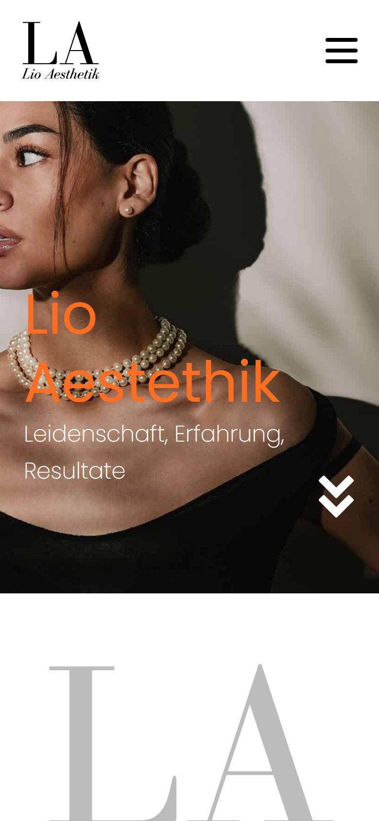 Website von Dr. med. Claudia Berger – Handyansicht