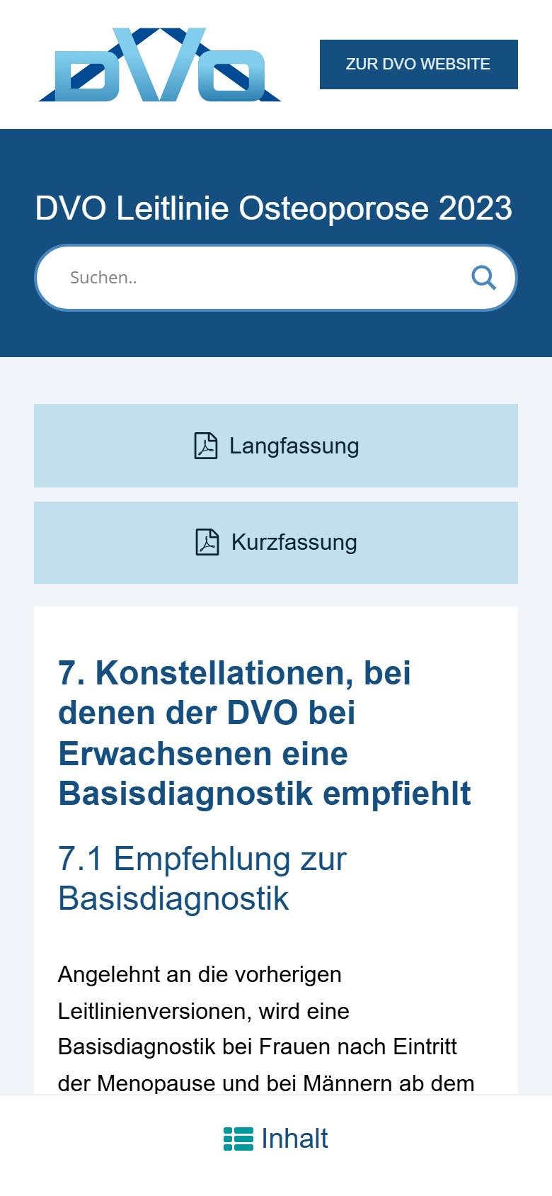 Website von DVO e.V. – Handyansicht: 7. Konstellationen, bei denen der DVO bei Erwachsenen eine B