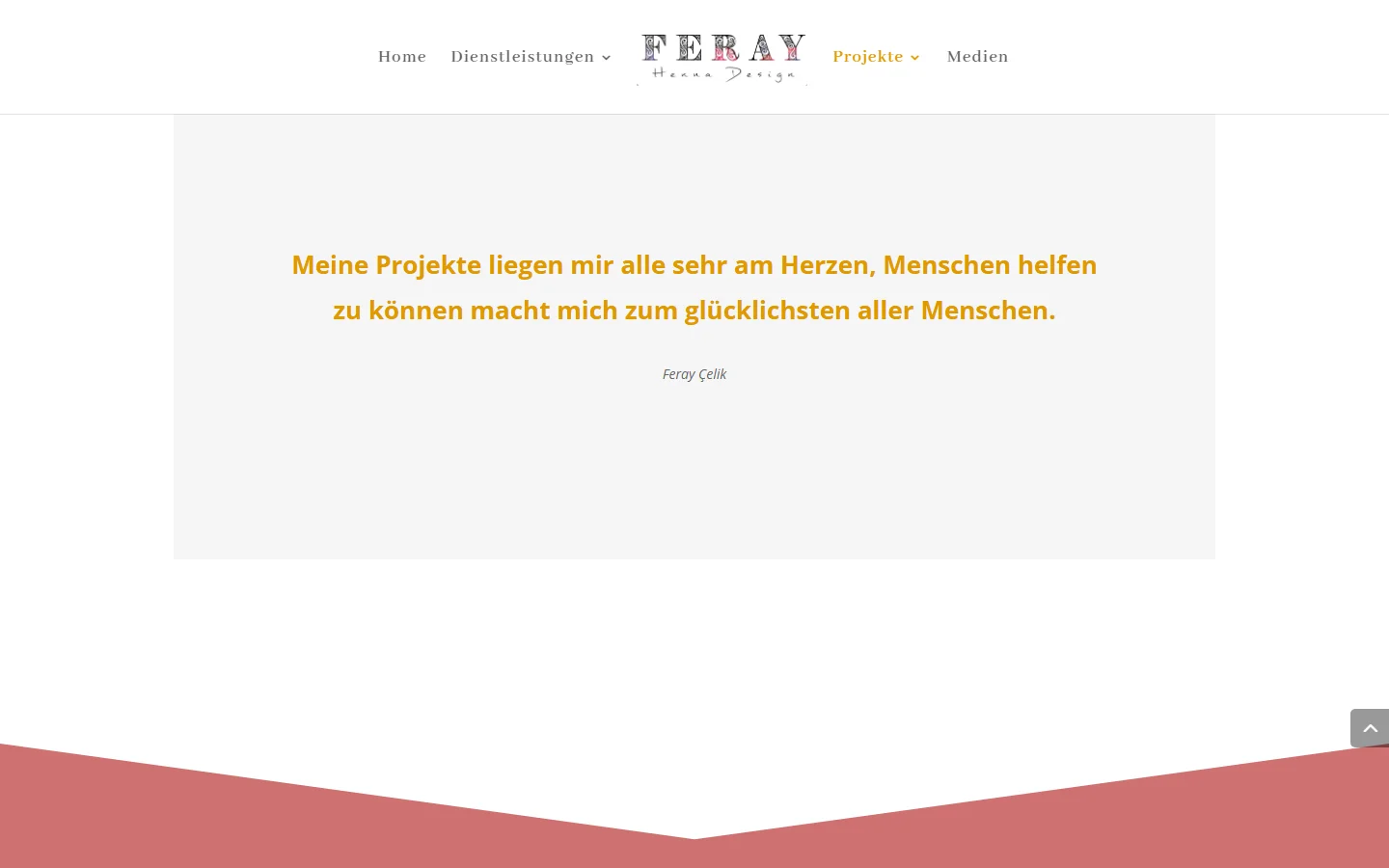 Website von Feray Henna Design – Desktopansicht: ferayhennadesign / Henna Künstlerin in Berlin (Abschnitt 2)