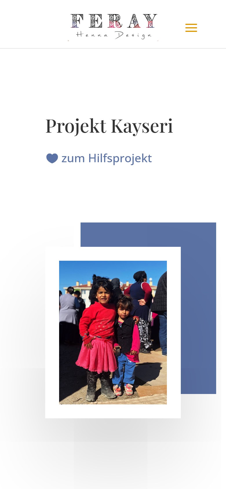 Website von Feray Henna Design – Handyansicht: ferayhennadesign / Henna Künstlerin in Berlin
