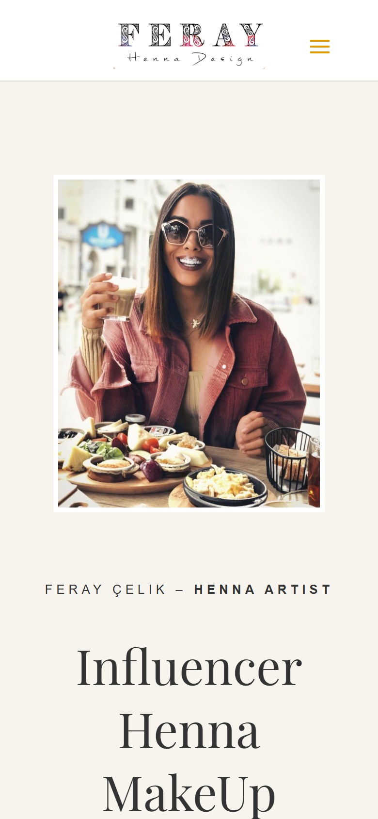 Website von Feray Henna Design – Handyansicht: ferayhennadesign / Henna Künstlerin in Berlin / Henna von Fe