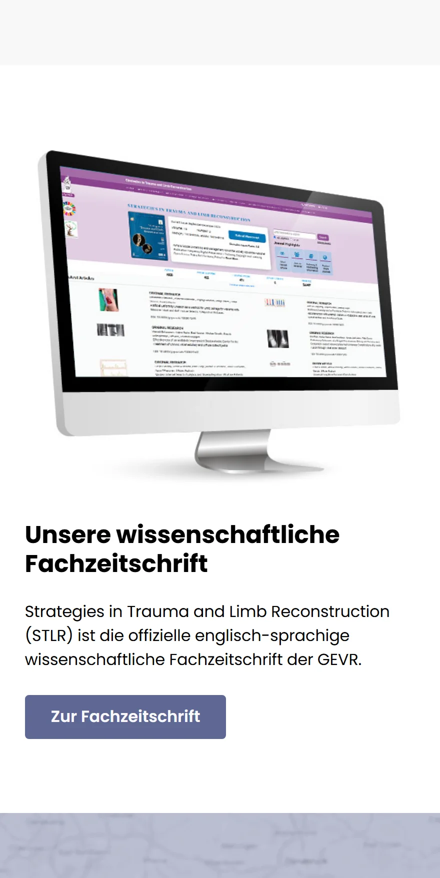 Website von GEVR e.V. – Handyansicht: Unsere wissenschaftliche Fachzeitschrift