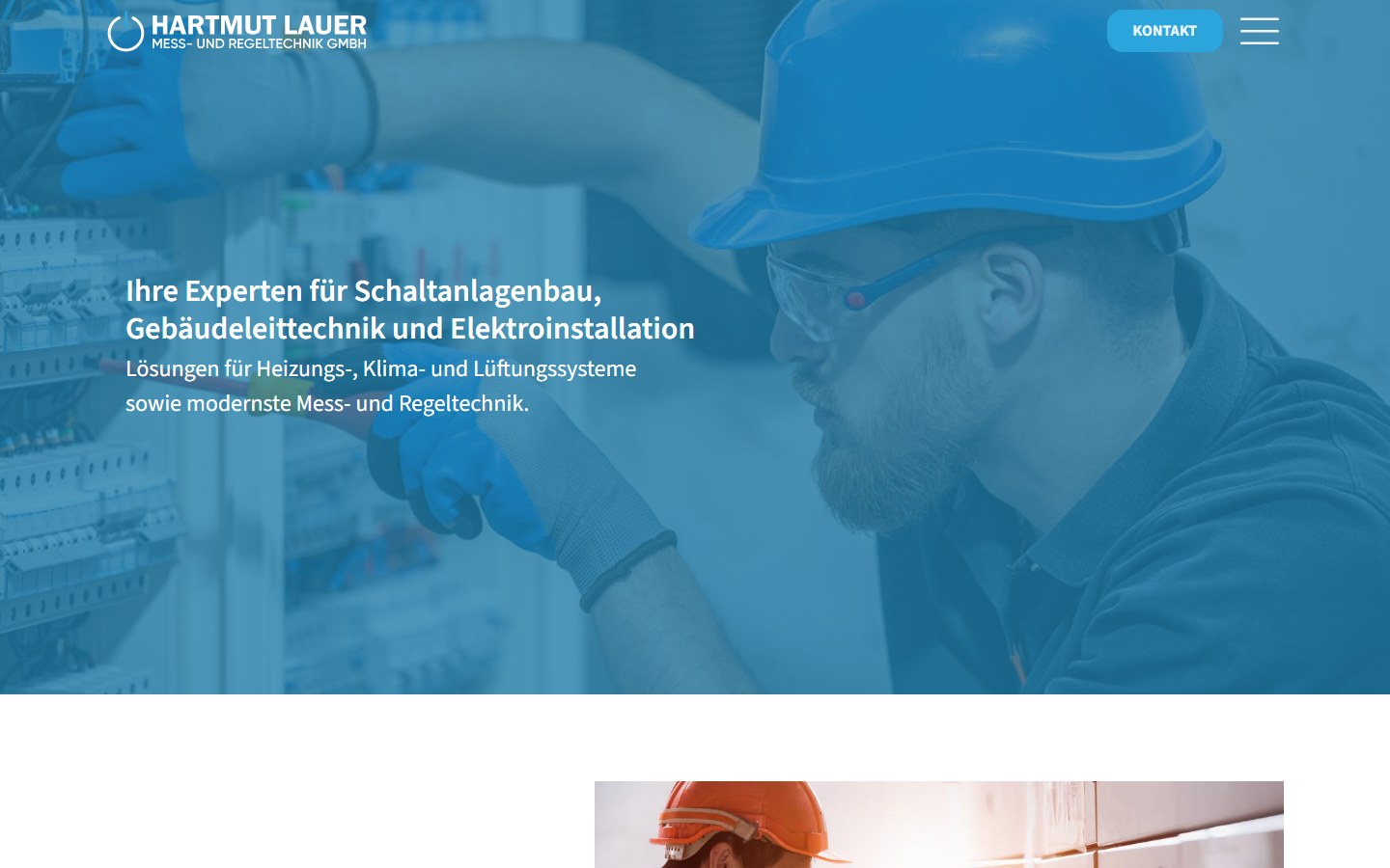 Website von Hartmut Lauer Meß- und Regeltechnik GmbH – Desktopansicht