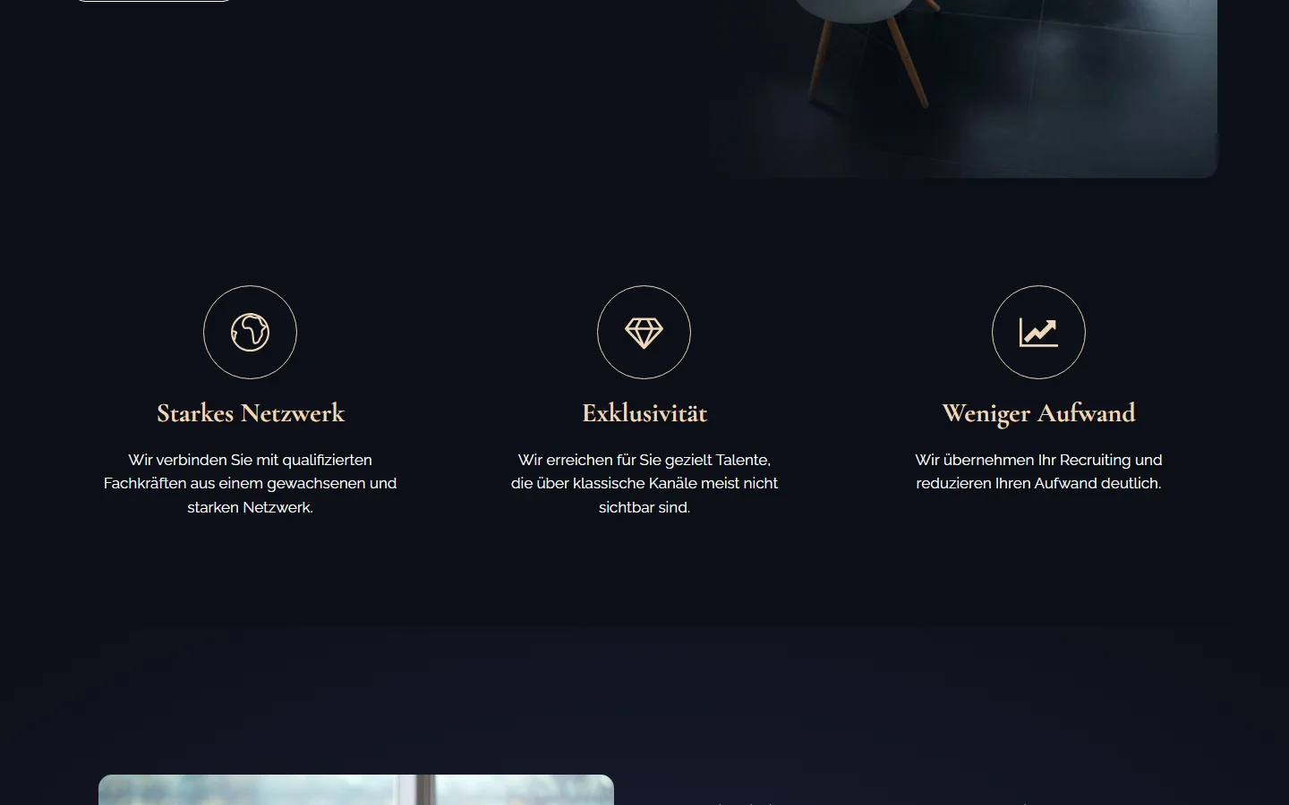 Website von MBK-CONSULTING – Desktopansicht: Starkes Netzwerk