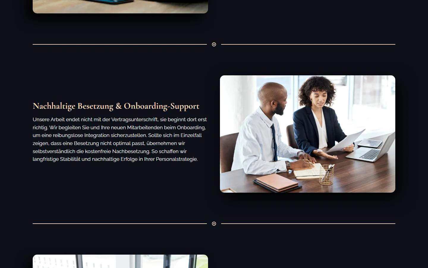 Website von MBK-CONSULTING – Desktopansicht: Nachhaltige Besetzung & Onboarding-Support