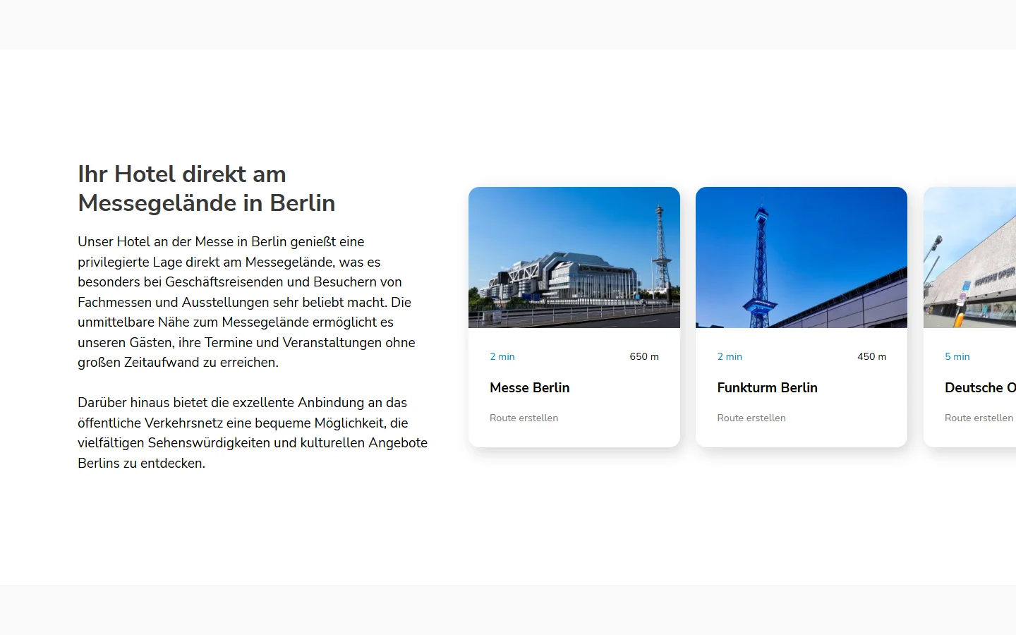 Website von Motel Blue – Desktopansicht: Ihr Hotel direkt am Messegelände in Berlin