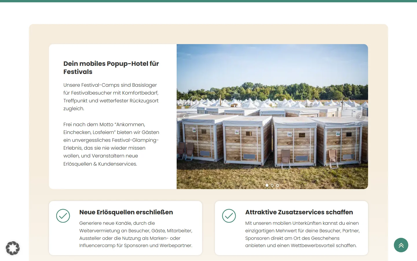 Website von My Molo GmbH – Desktopansicht: Unsere Aufgabe