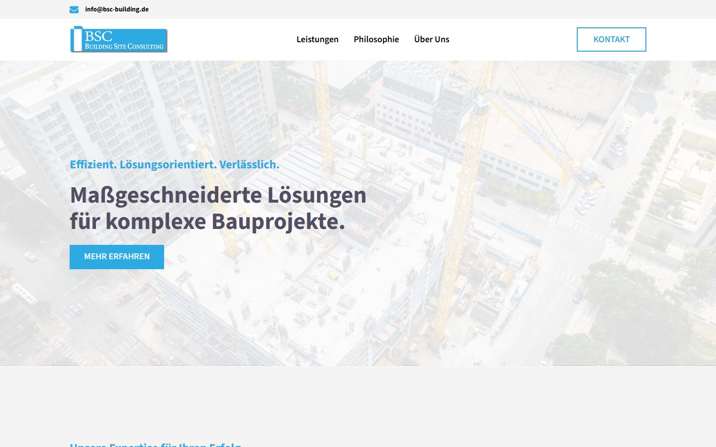 Startseite von Effiziente Lösungen für Bauprojekte