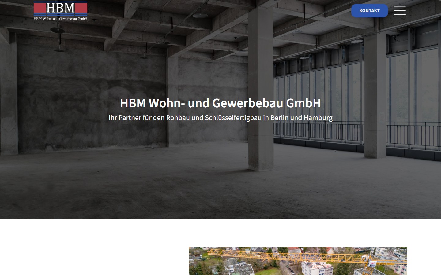 Startseite von HBM Wohn- und Gewerbebau GmbH
