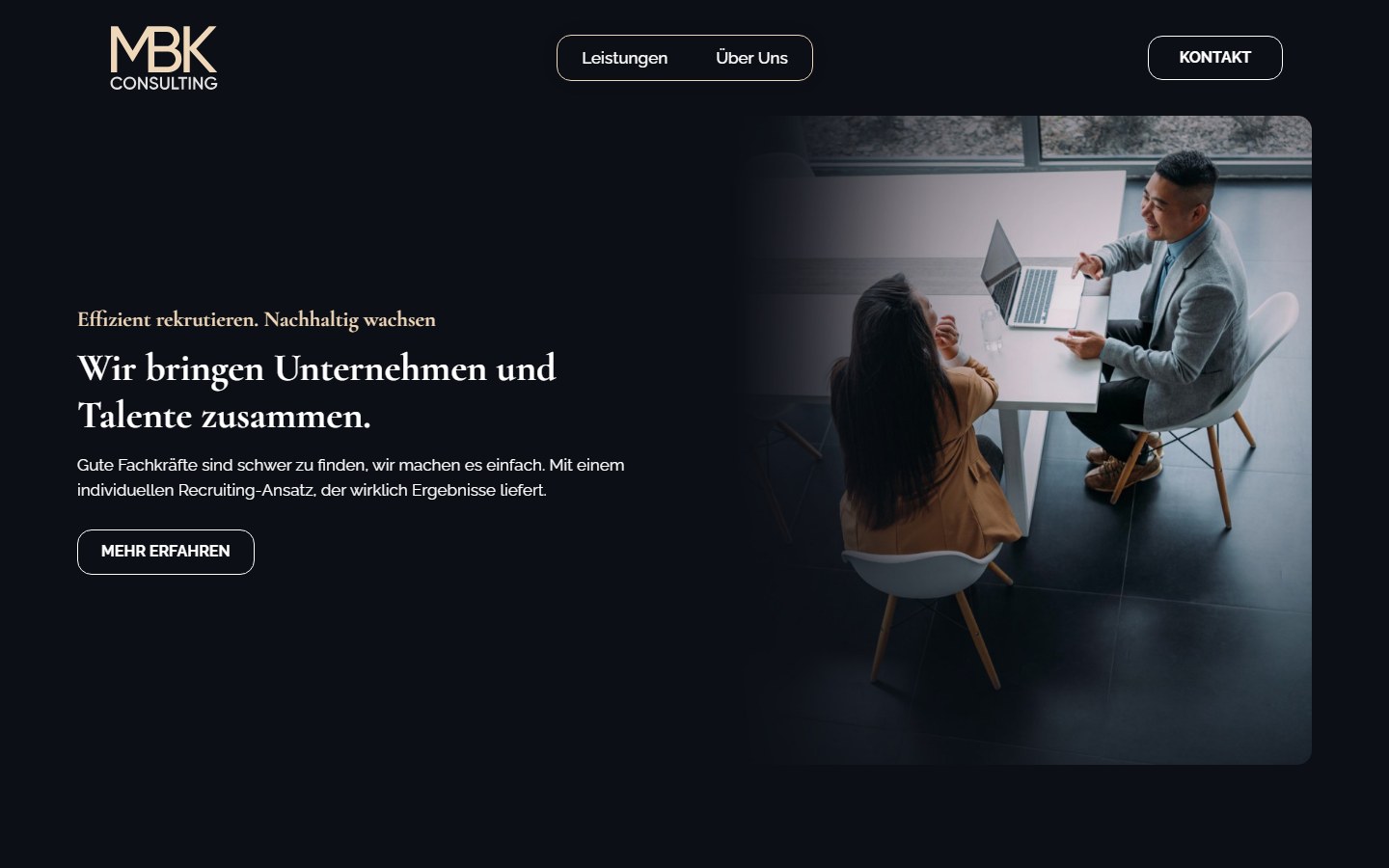 Startseite von MBK-CONSULTING