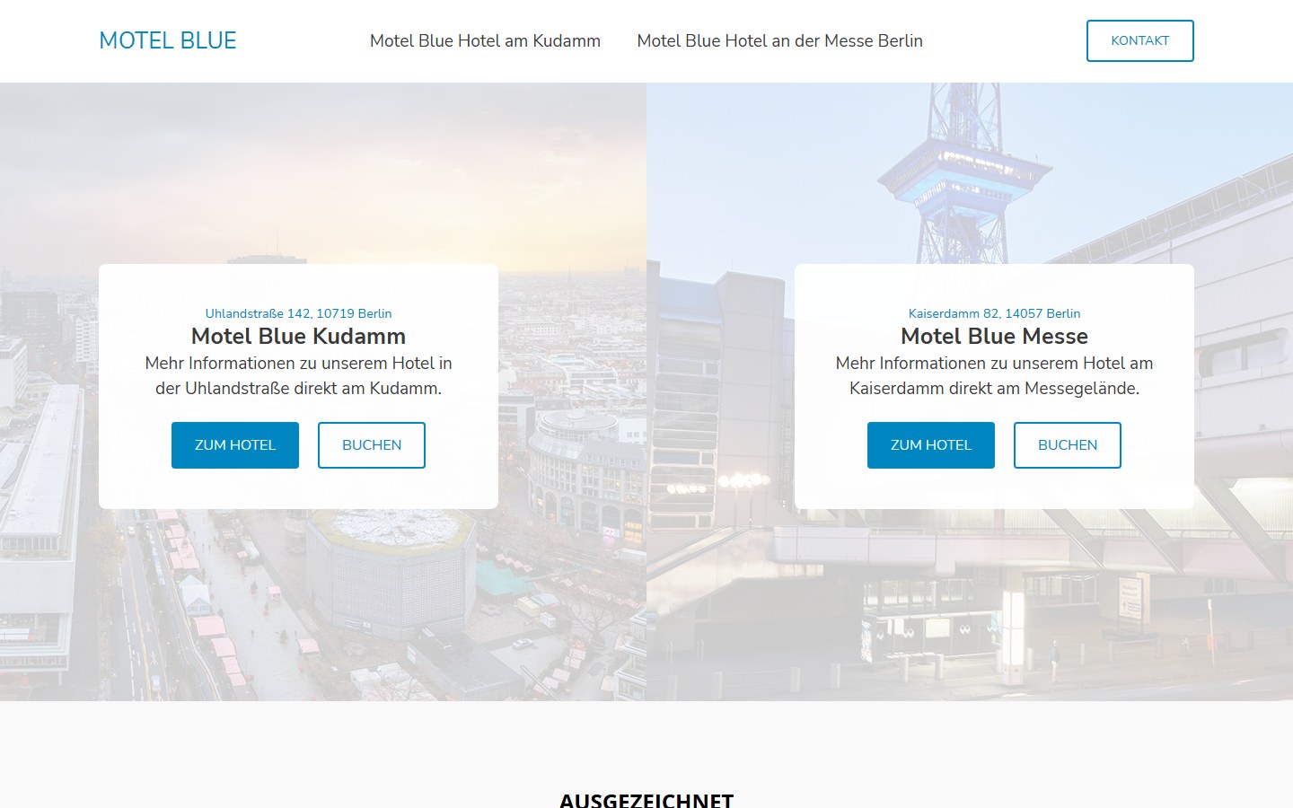 Startseite von Motel Blue