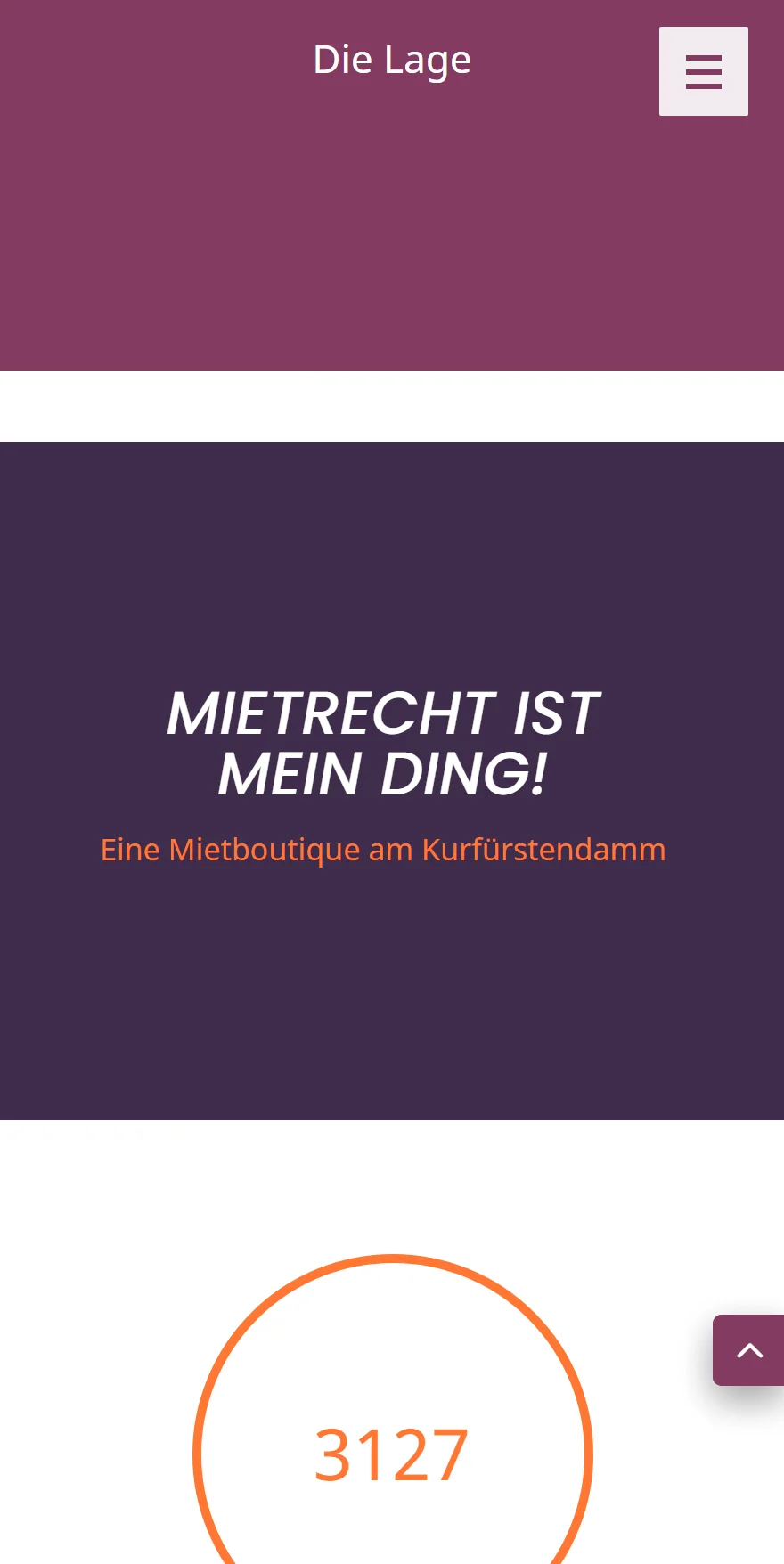 Website von Ross - Fachanwalt für Mietrecht – Handyansicht: MIETRECHT IST MEIN DING!