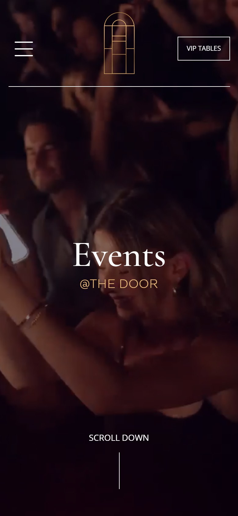 Website von THE DOOR – Handyansicht: Events