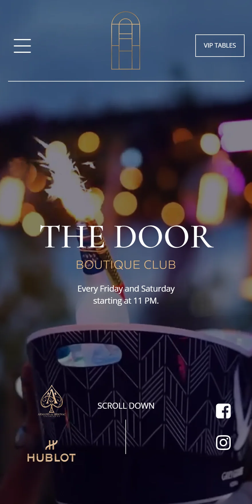 Website von THE DOOR – Handyansicht: THE DOOR Boutique Club Berlin