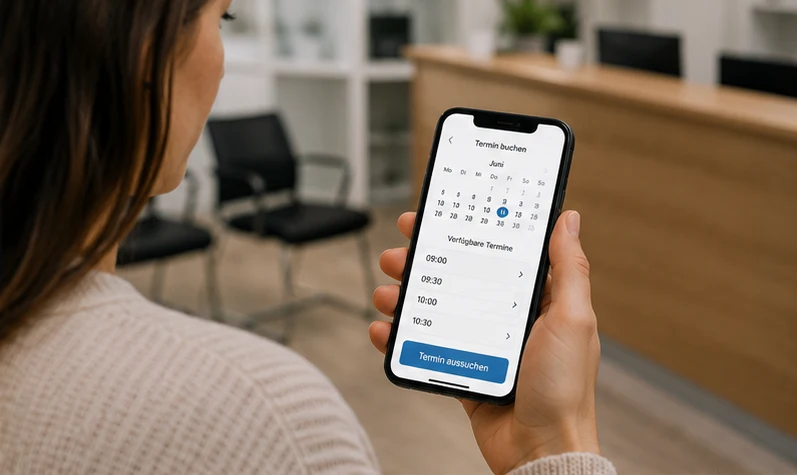 Terminvereinbarung am Smartphone
