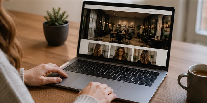 Die eigene Website des Salons