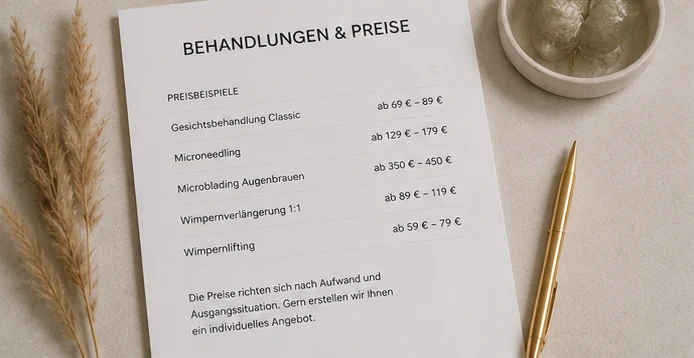 Preisübersicht