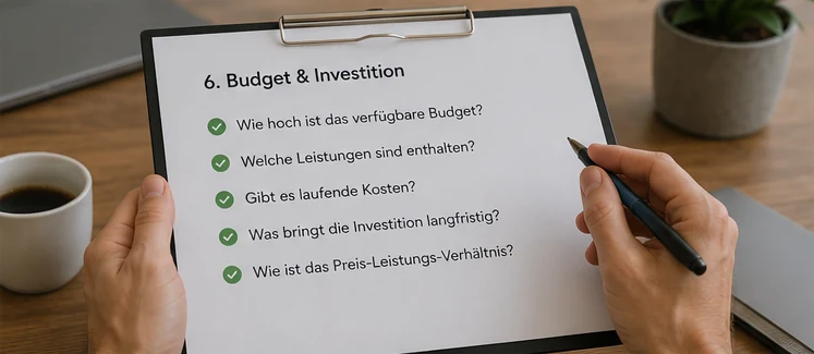 Fragen an den Anbieter